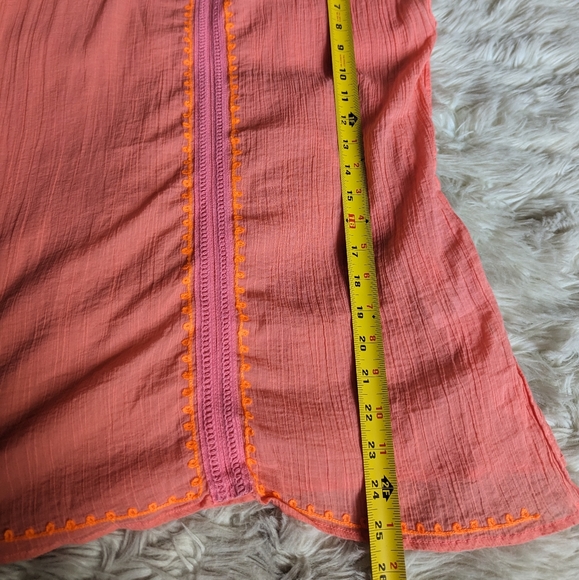 Final Price EUC Seafolly Big Girls Embroidered Kaftan in Fusion Coral - Picture 10 of 12